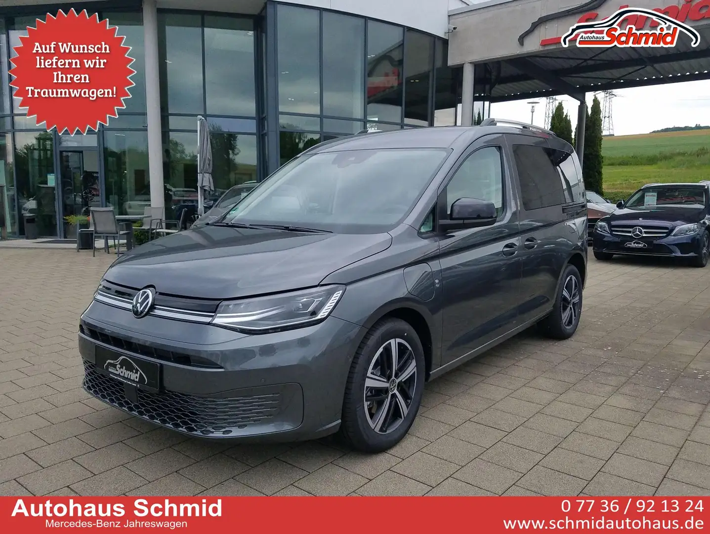 Volkswagen Caddy GOAL 1.5 eHybrid OPF 85 kW 6-Gang-DSG AHK, Kame... Gris - 1
