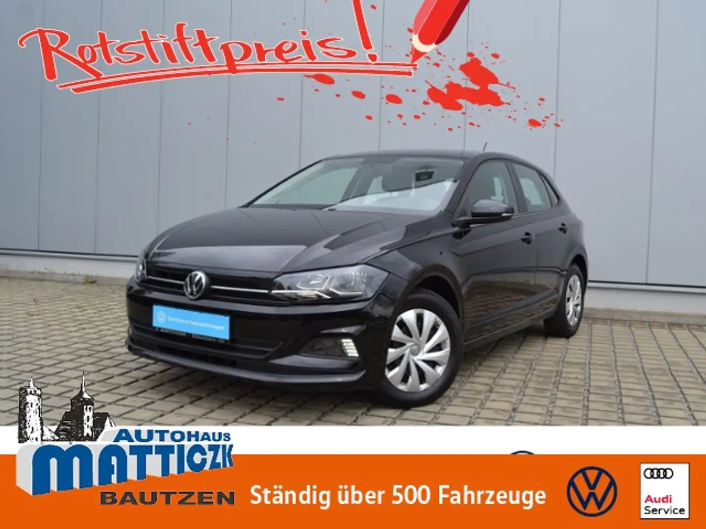 Volkswagen Polo 1.0 Comfortline COMP.-COLOUR/KLIMAANLAGE/FRONT-AS Schwarz - 1