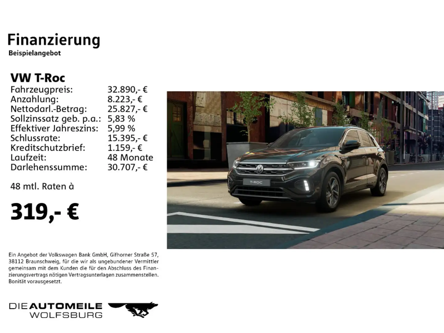 Volkswagen T-Roc 1.0 TSI OPF R-Line Schwarz - 2