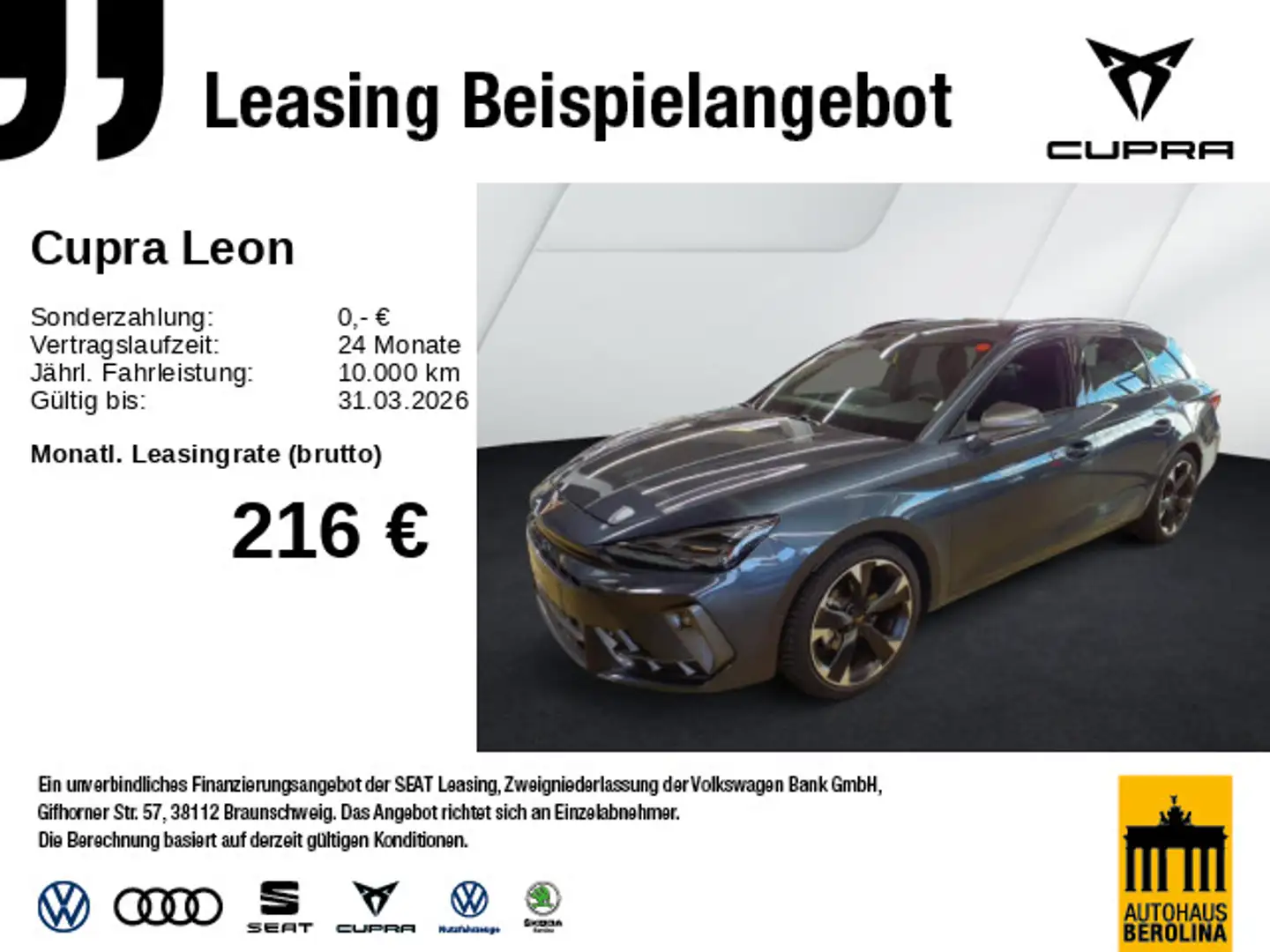 CUPRA Leon ST 1.5 eTSI DSG *ACC*NAV*R-CAM*LED*SHZ* Grau - 1