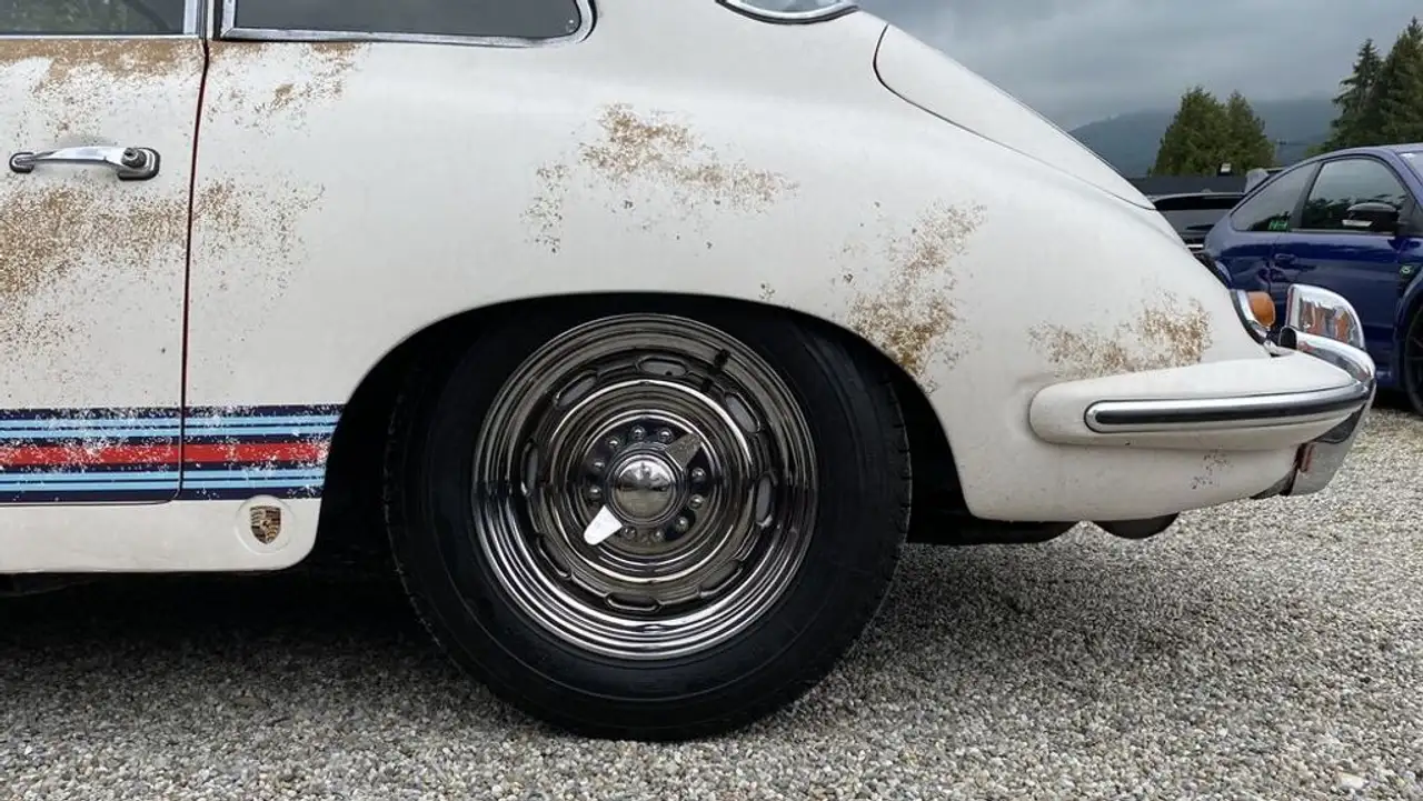 Porsche 356 Martini Racing Zentralverschluss Rudge Wheels, foto 11