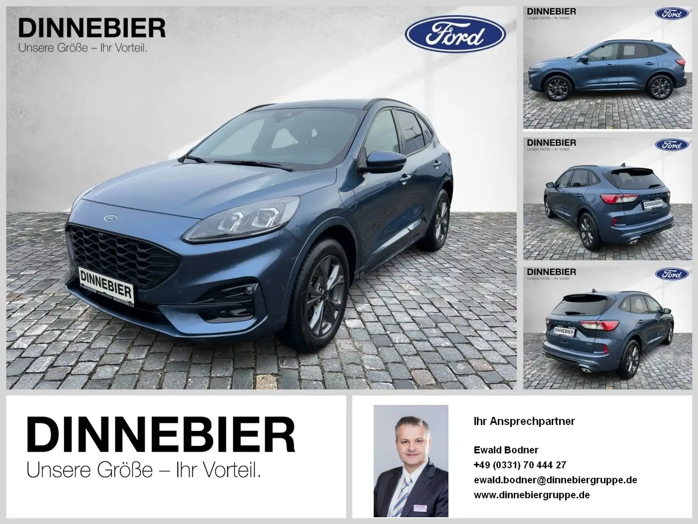 Ford Kuga Plug-In Hybrid ST-Line X CAM FLA HUD ACC Bleu - 1