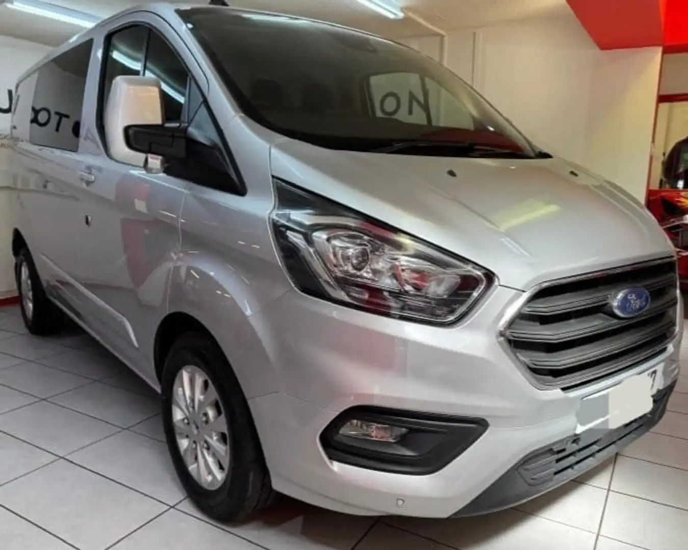 Ford Transit Custom 2.0 ecoblue 130cv 320 L2H1 TREND- 6 POSTI Argent - 1