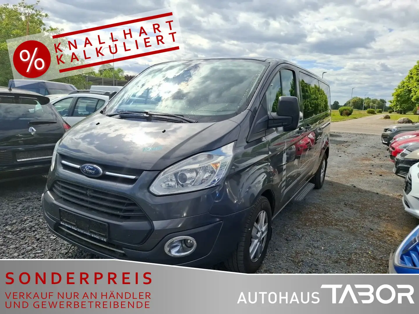 Ford Tourneo Custom Custom 2.0 TDCi 310 L2 8S Navi AHK Klim Gris - 1