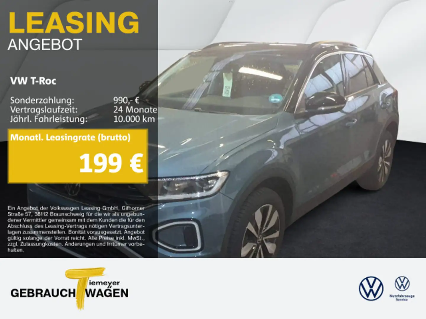 Volkswagen T-Roc 2.0 TDI DSG GOAL LED+ AHK KAMERA NAVI ASSI Blau - 1