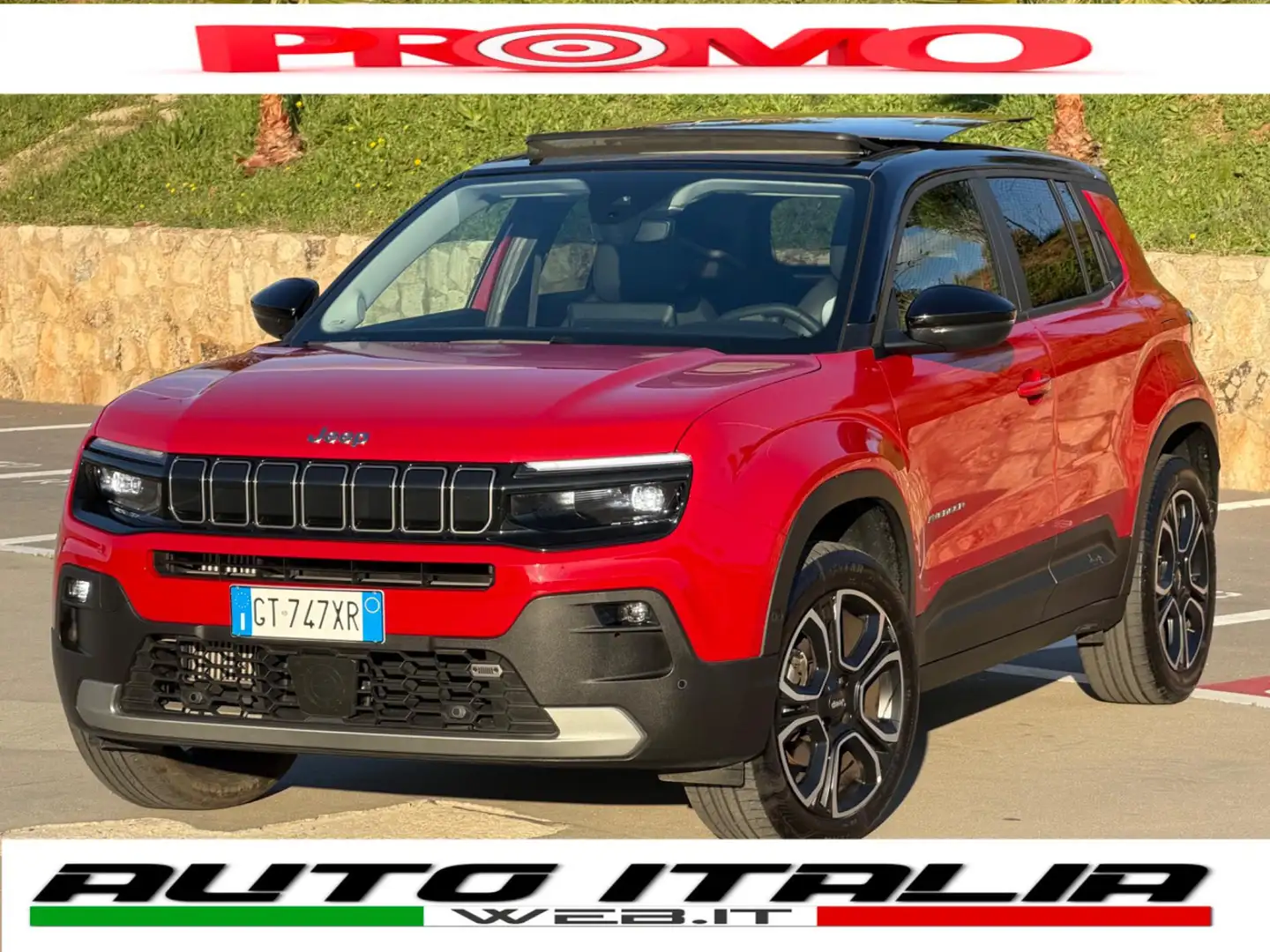 Jeep Avenger 100CV SUMMIT+TETTO APRIBILE+18'+RCAM+LED+PELLE Rouge - 1