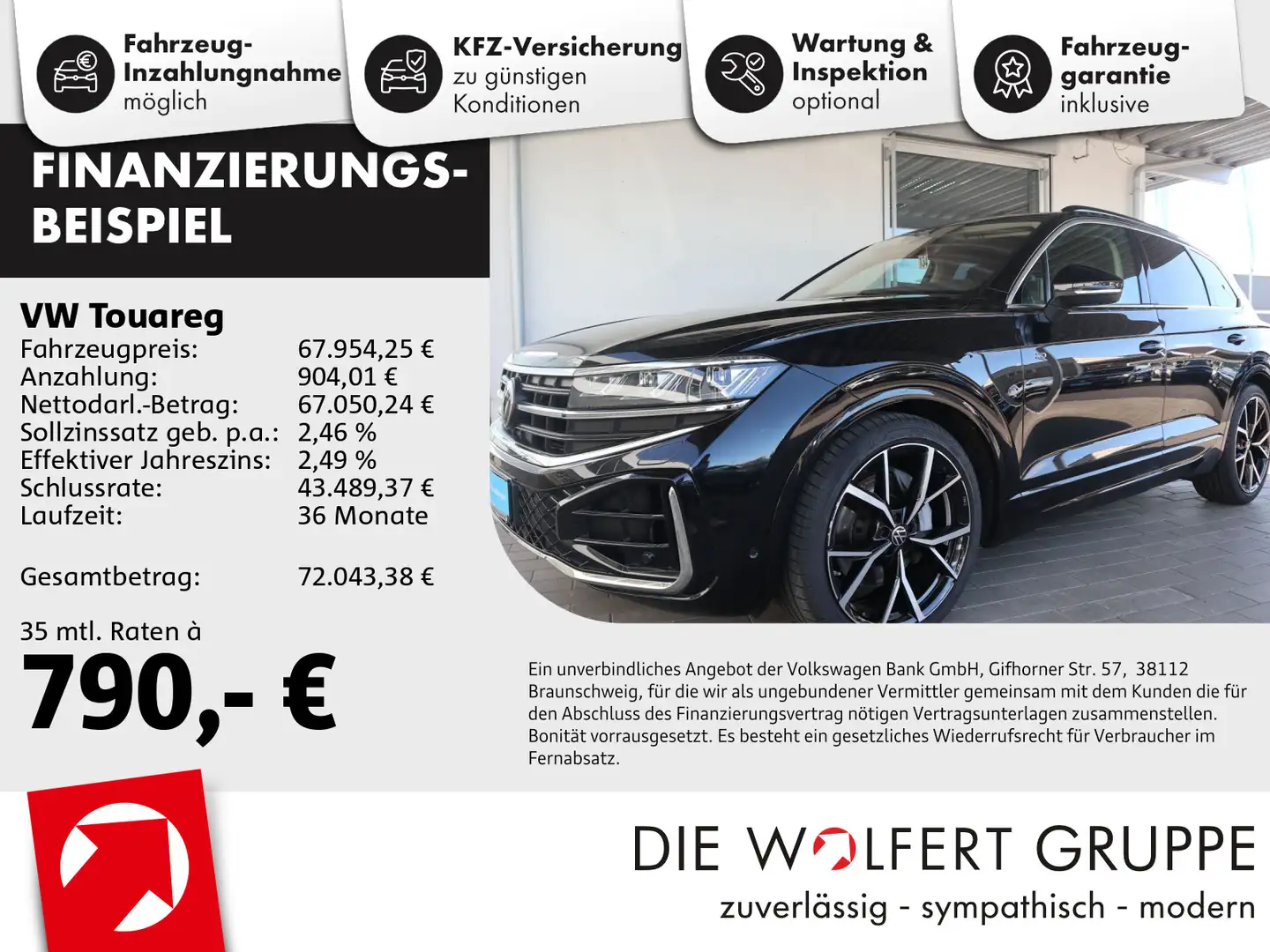 Volkswagen Touareg R-Line 3.0 V6 TSI DSG 4Motion PANO AHK S Schwarz - 1