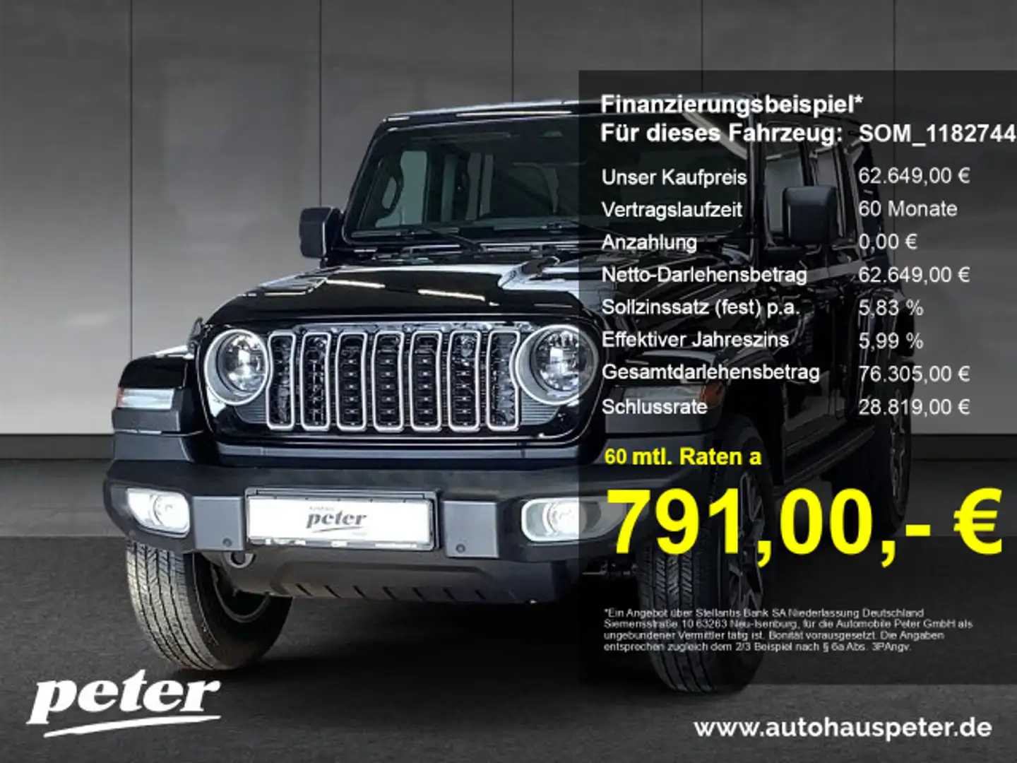 Jeep Wrangler WRANGLER ICE MY2024 Sahara 2.0l T-GDI (272 PS) Černá - 1