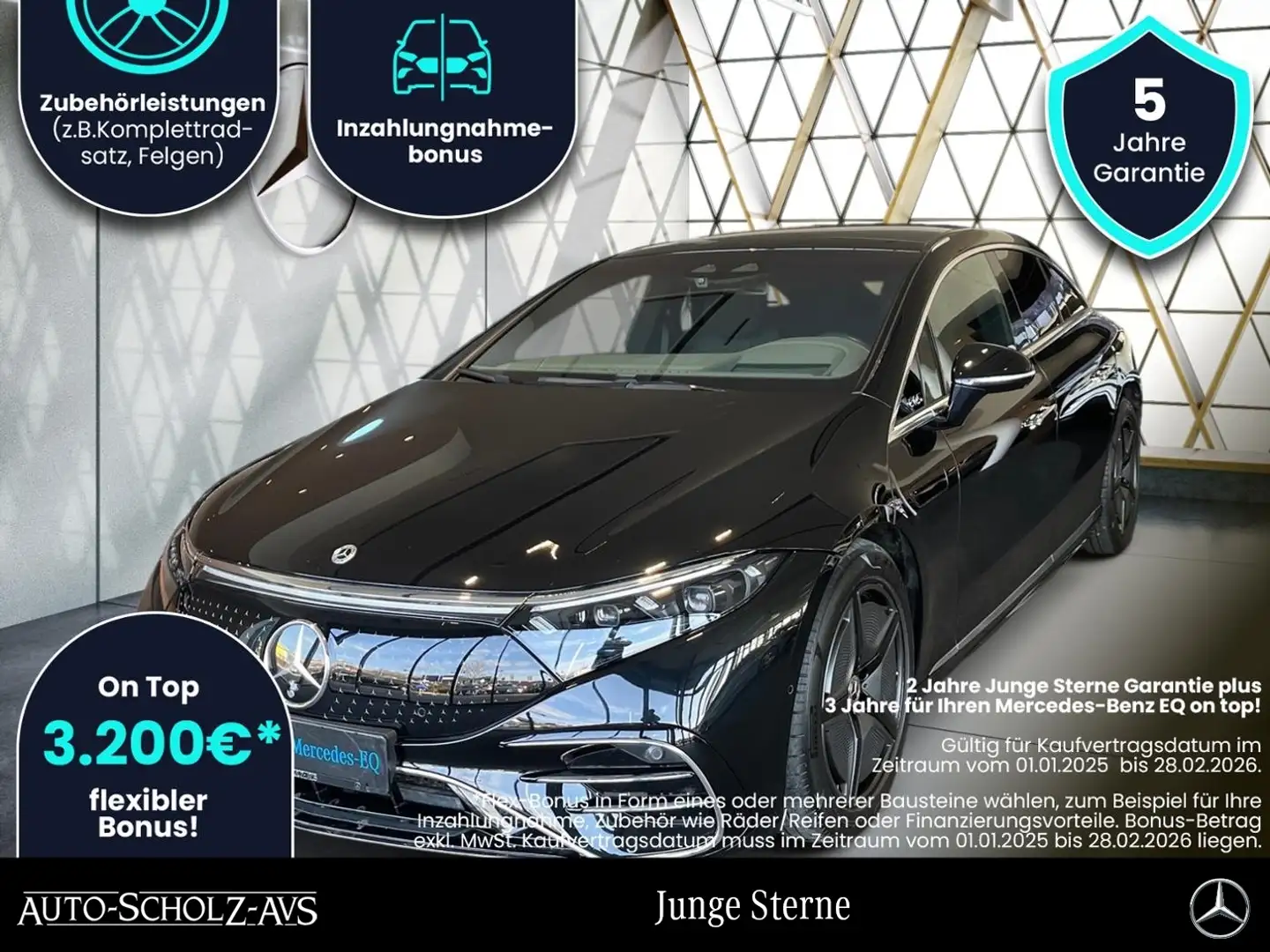 Mercedes-Benz EQS 580 4MATIC AMG Hyperscreen*Pano*HAL*Burm-3D* Schwarz - 1