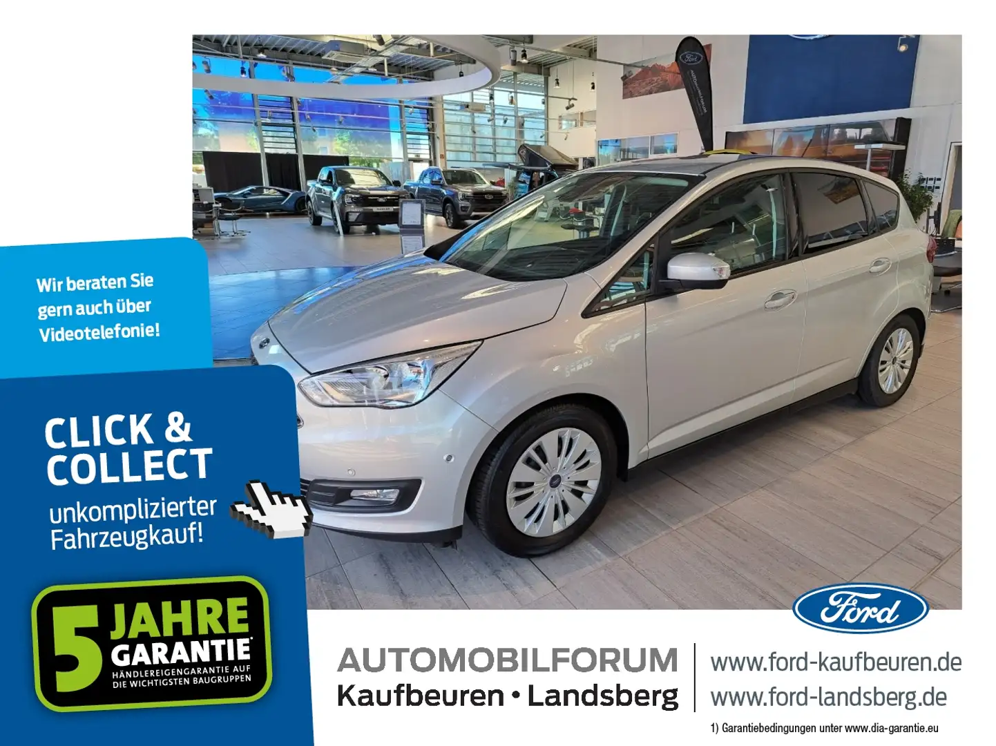 Ford C-Max 1.0 EcoBoost C&C Navi SHZ Klima PDC RFK Argintiu - 1