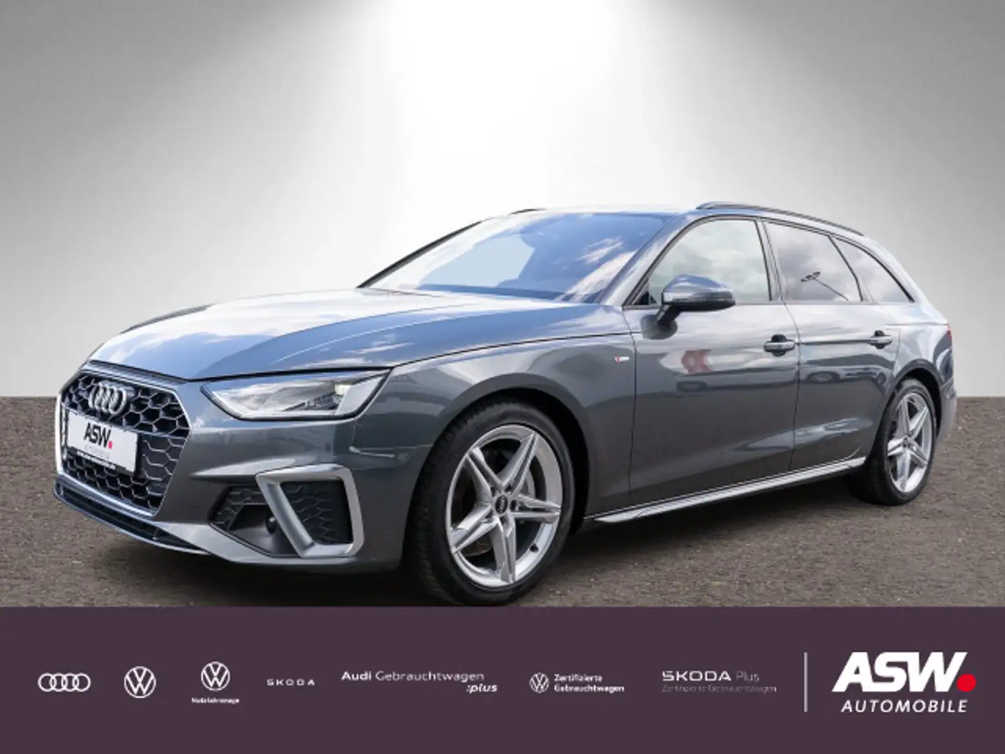 Audi A4 S line 40TDI quattro Stronic LED  B&O Grijs - 1