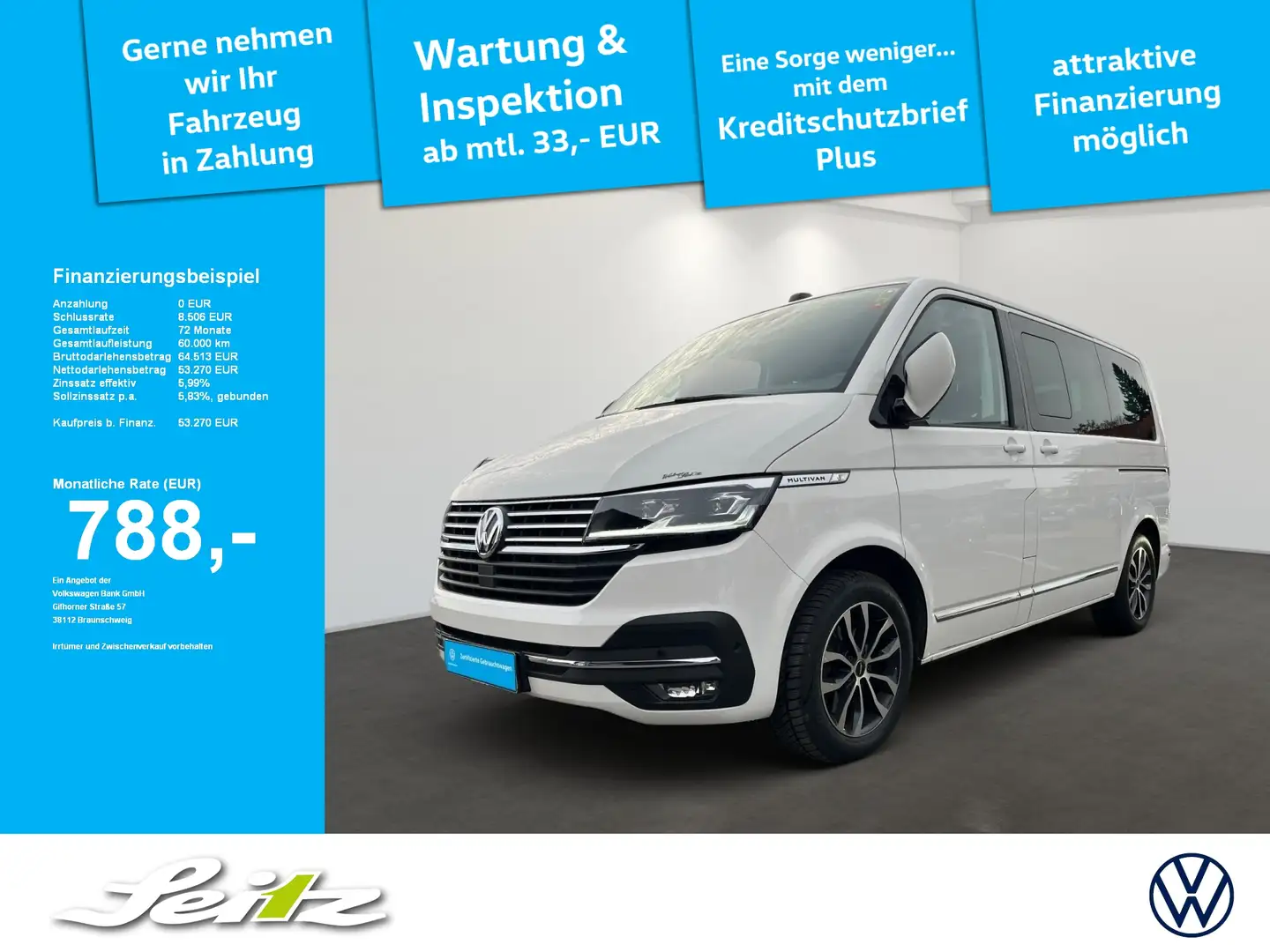 Volkswagen T6.1 Multivan 2.0 TDI Highline 4MOTION LED. Rückfahrkamera. Einp Alb - 1