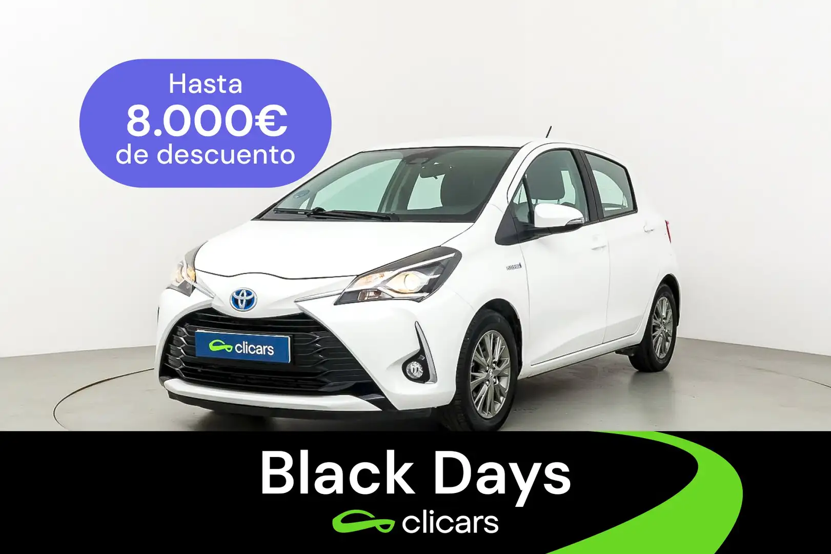 Toyota Yaris 100H 1.5 Active Tech Blanc - 1