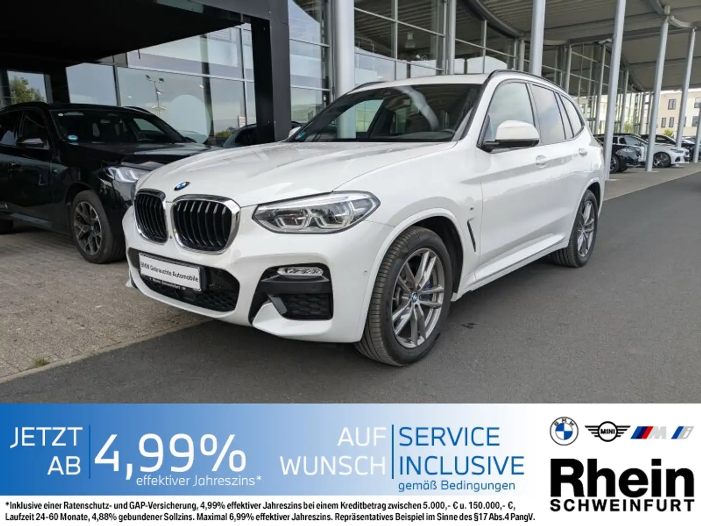 BMW X3 xDrive30d M Sport Navi Prof. HeadUp. Glasdach Weiß - 1