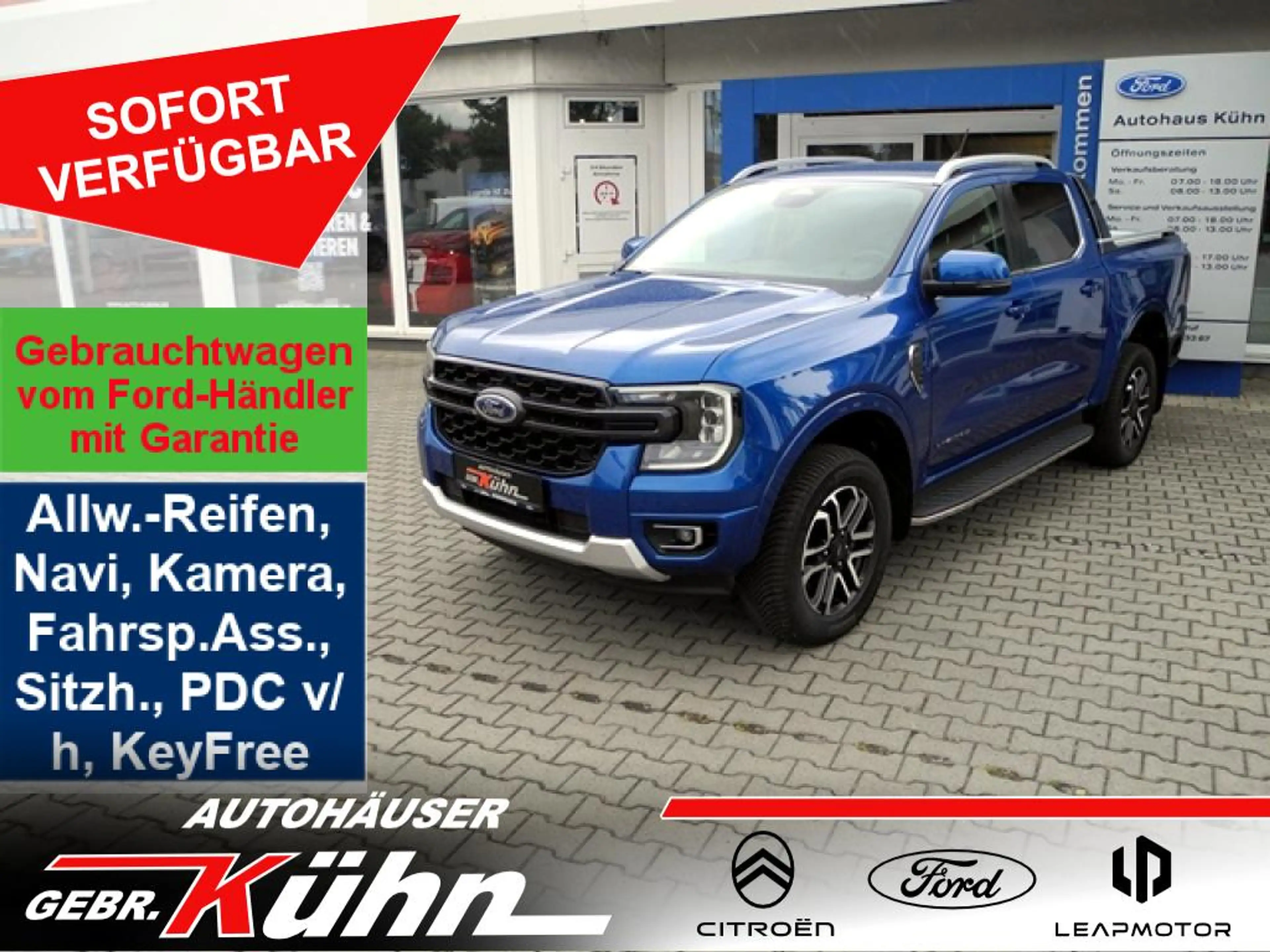 Ford Ranger Doka Autm. Limited - Rollo, AHK, ACC, TW, Allw.
