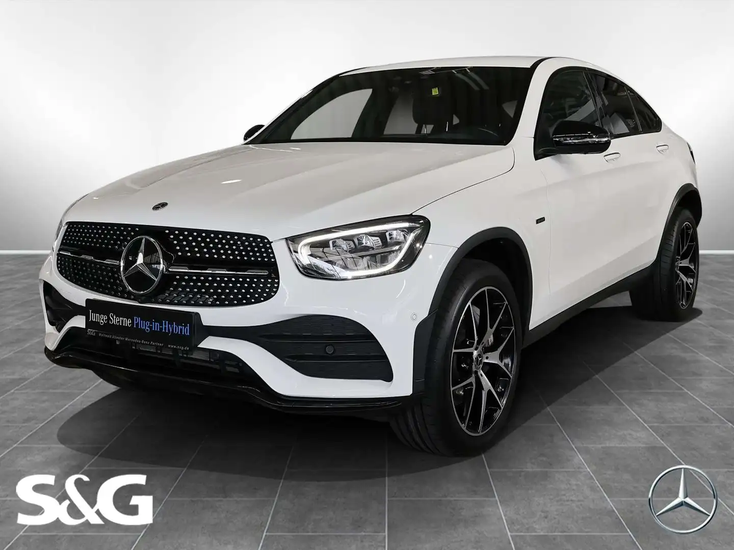 Mercedes-Benz GLC 300 e 4M Coupé AMG HEADUP+TOTWINKEL+MEMORY Weiß - 1