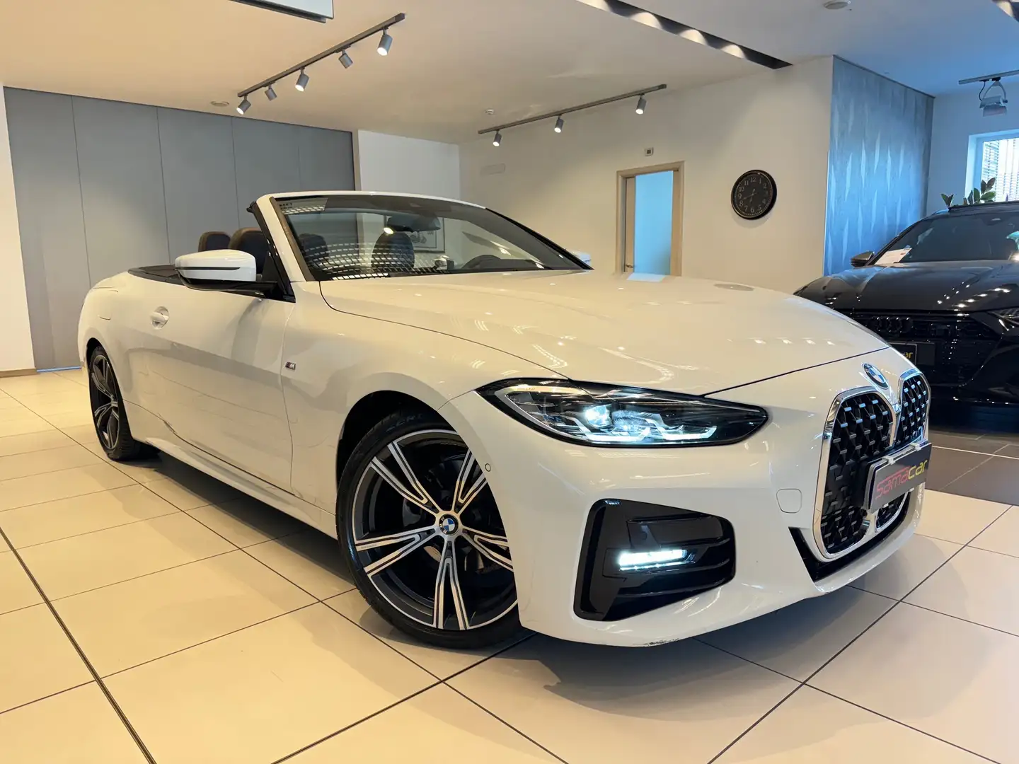 BMW 420 420d Cabrio mhev 48V Msport auto Bianco - 1