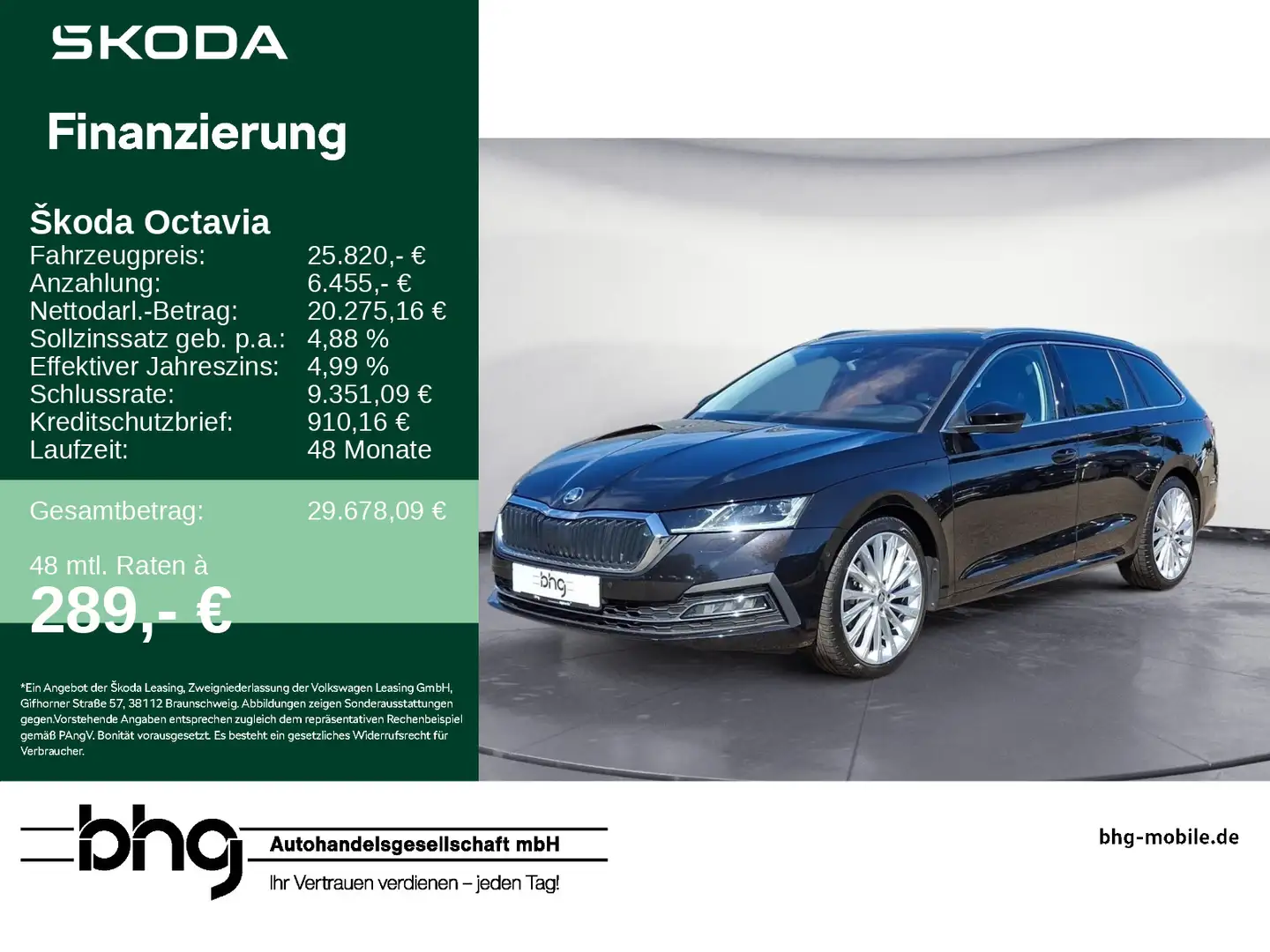 Skoda Octavia Combi 2.0 TSI DSG 4x4 Style MatrixLED HU Schwarz - 1