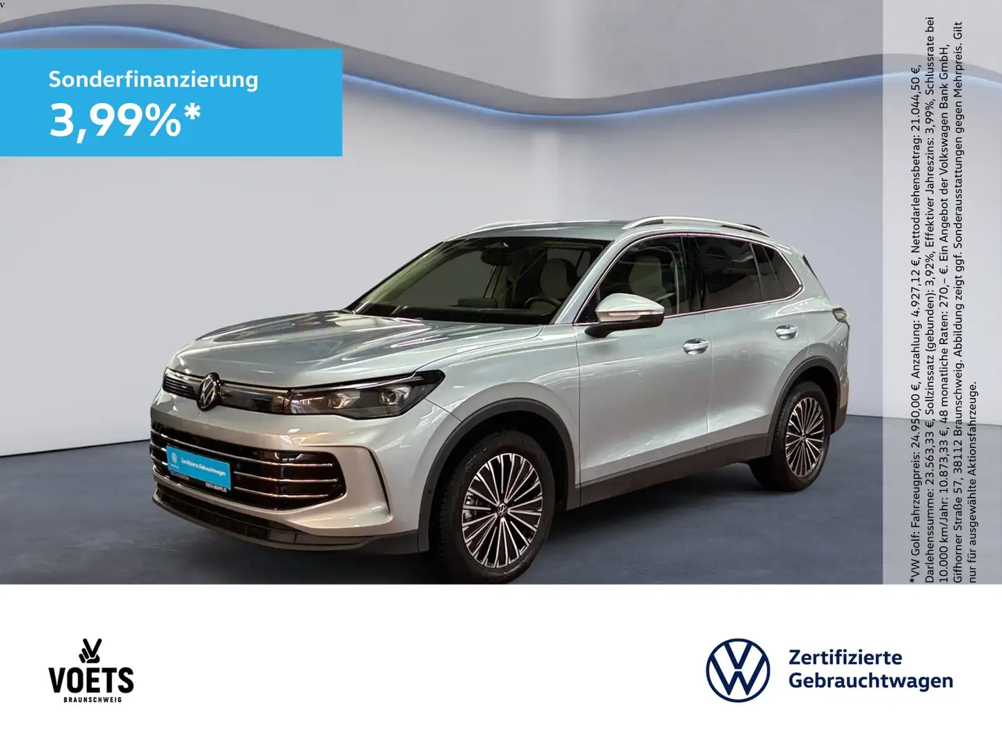 Volkswagen Tiguan Elegance 1.5 eTSI DSG AHK+STANDHZG+HD-MATRIX-LED Silber - 1