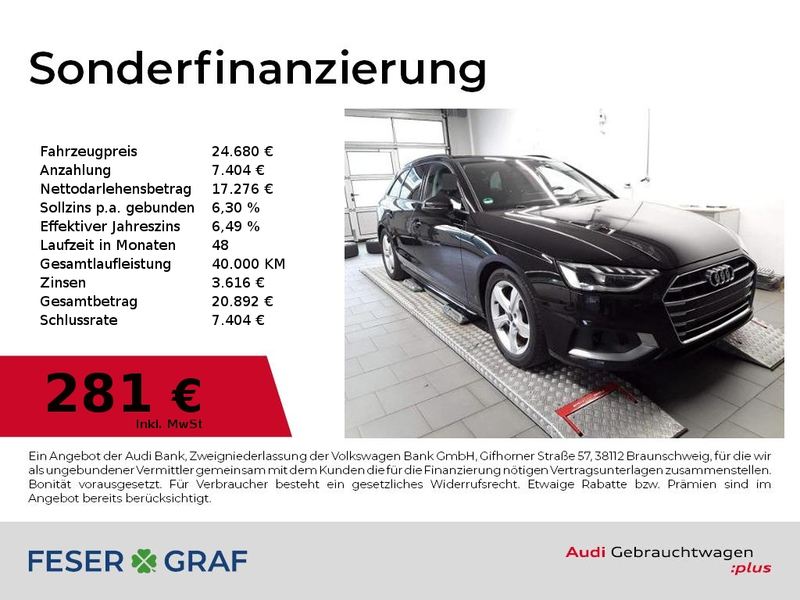 Audi A4 Avant 35 TDI HUD,Matrix,Navi+,Pano,Kamera,Sportsit