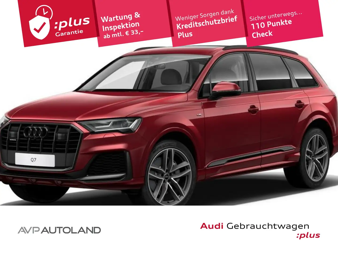 Audi Q7 55 TFSI quattro tiptr. S line 7-SITZER | AHK Rot - 1
