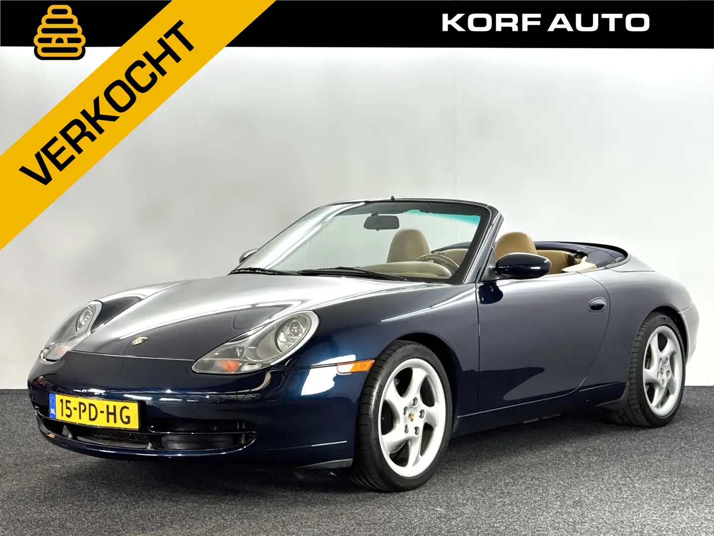 Porsche 996 Cabrio 3.4 Carrera / VERKOCHT Bleu - 1