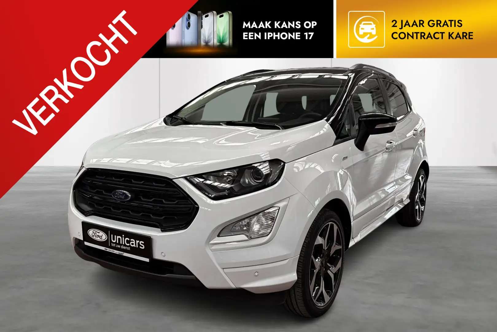Ford EcoSport 1.0i EcoBoost 92kw ST-Line Blanc - 1
