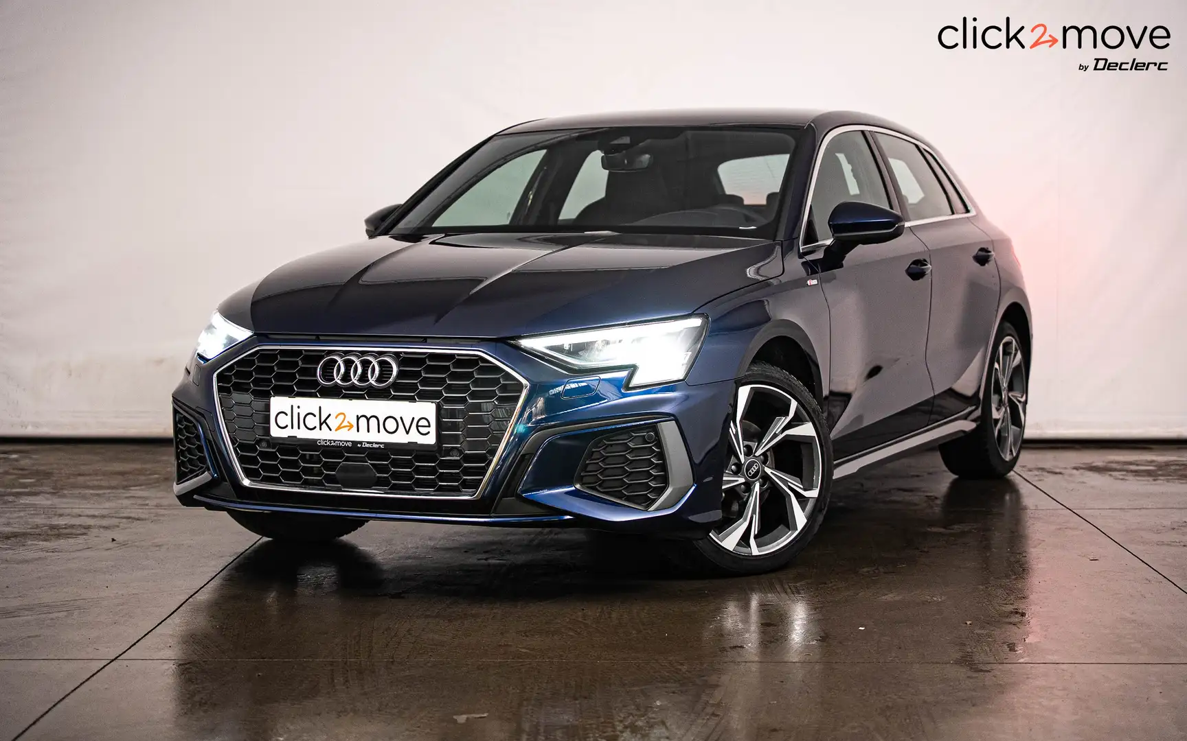 Audi A3 Sportback 35 TFSI S line S tronic *Volant Sport* Blauw - 1