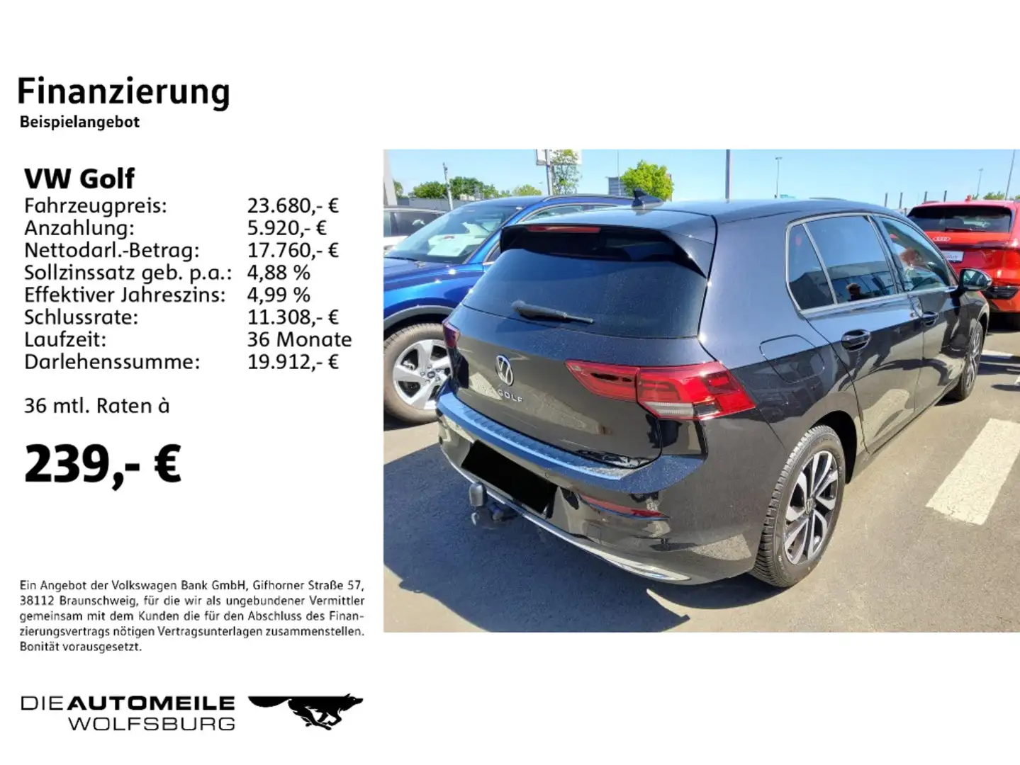Volkswagen Golf 8 VIII 2.0 TDI DSG Active Rückfahrkam/AHK/A Noir - 2