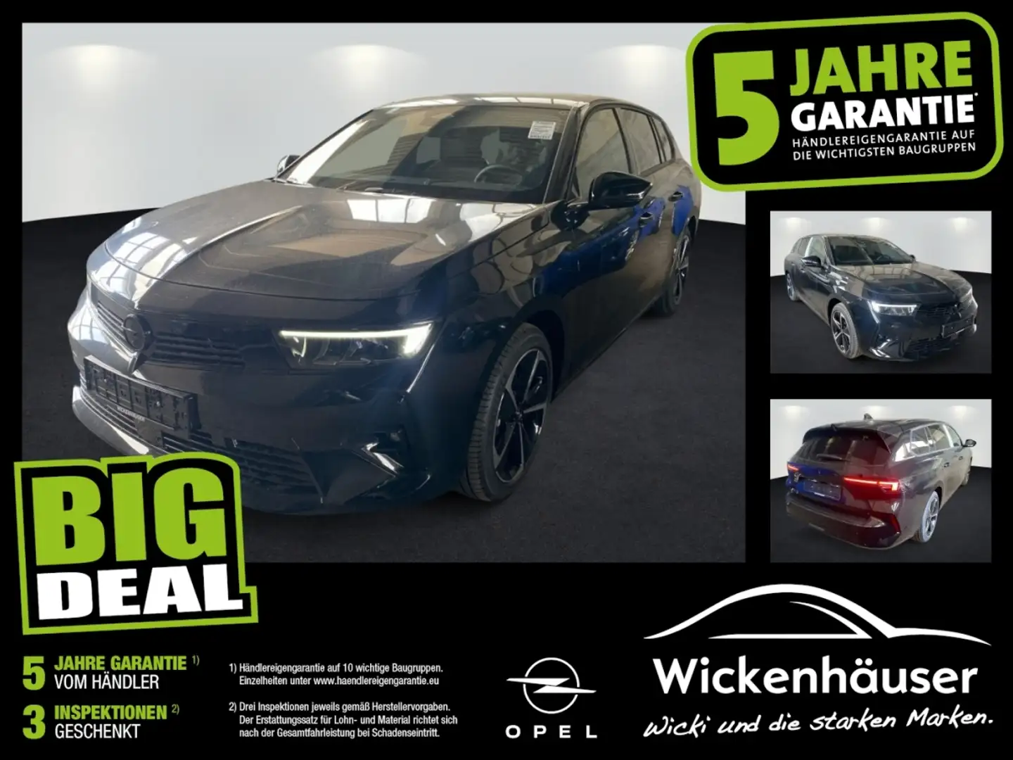 Opel Astra Sports Tourer 1.2 Turbo GS Line SD Schwarz - 1