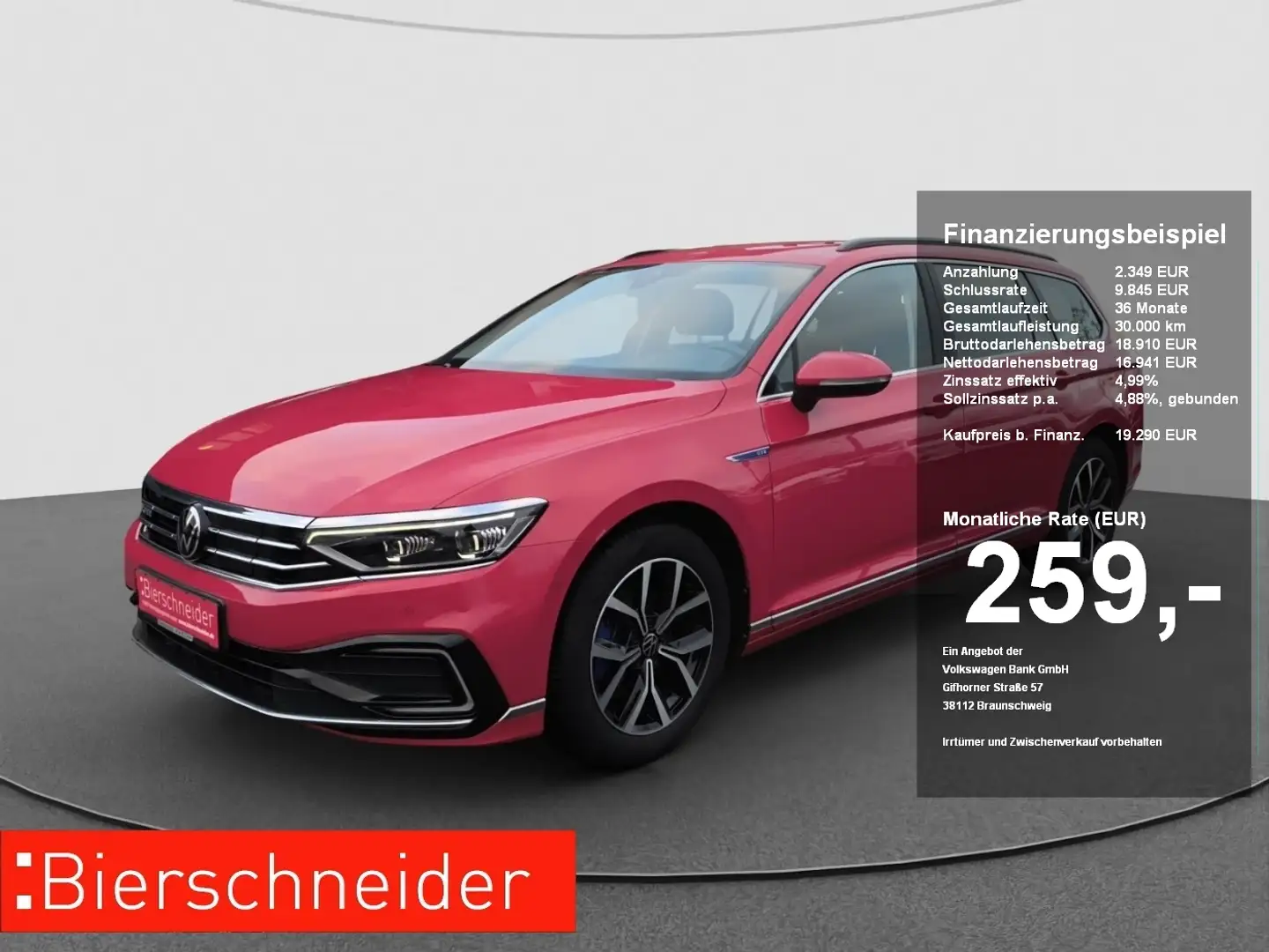Volkswagen Passat Variant 1.4 TSI eHYBRID DSG GTE AHK MATRIX ACC STANDH ERGO Rouge - 1