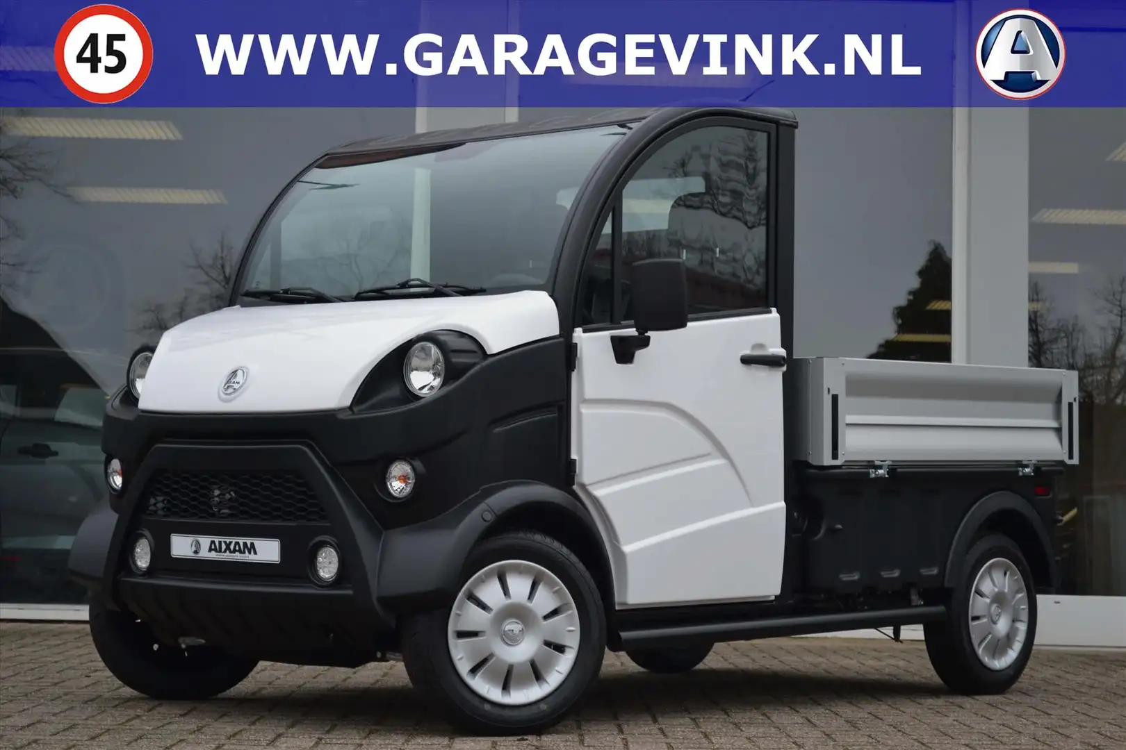 Aixam D-truck M12rs Laadbak Brommobiel NIEUW Blanco - 1