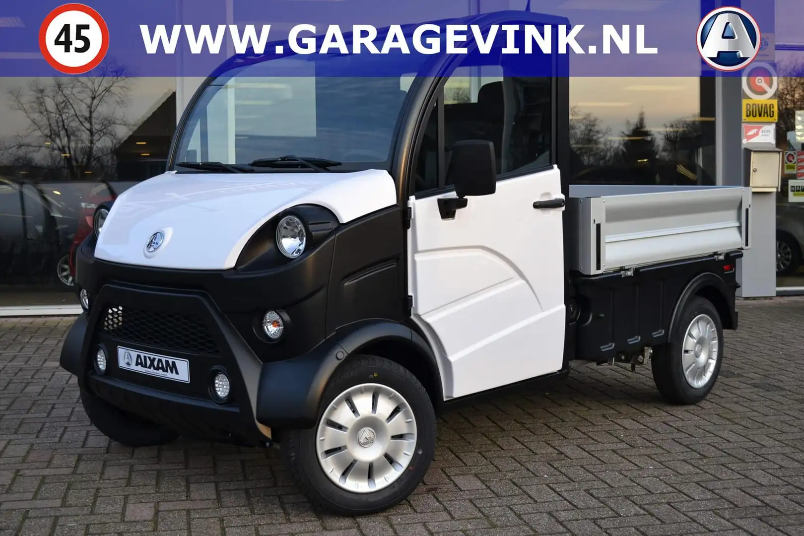 Aixam D-truck M12rs Laadbak Brommobiel NIEUW Weiß - 1