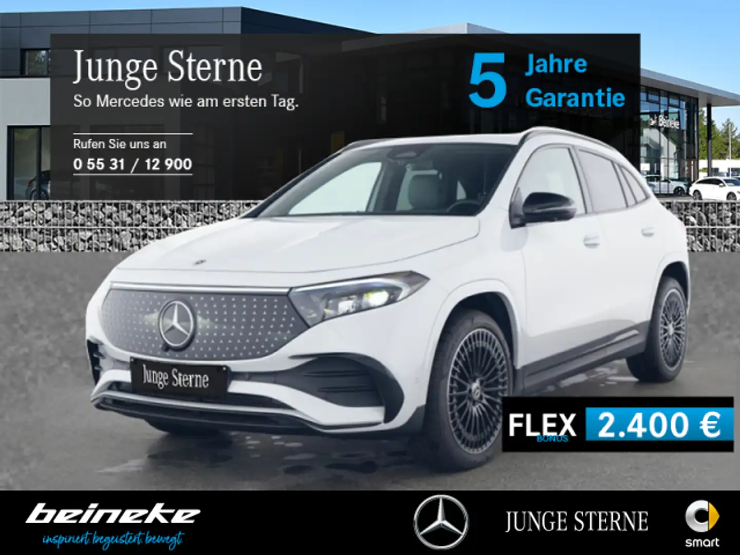 Mercedes-Benz EQA 250 EQA 250+ AMG Premium 20" Distr Burm Headup 360° Weiß - 1