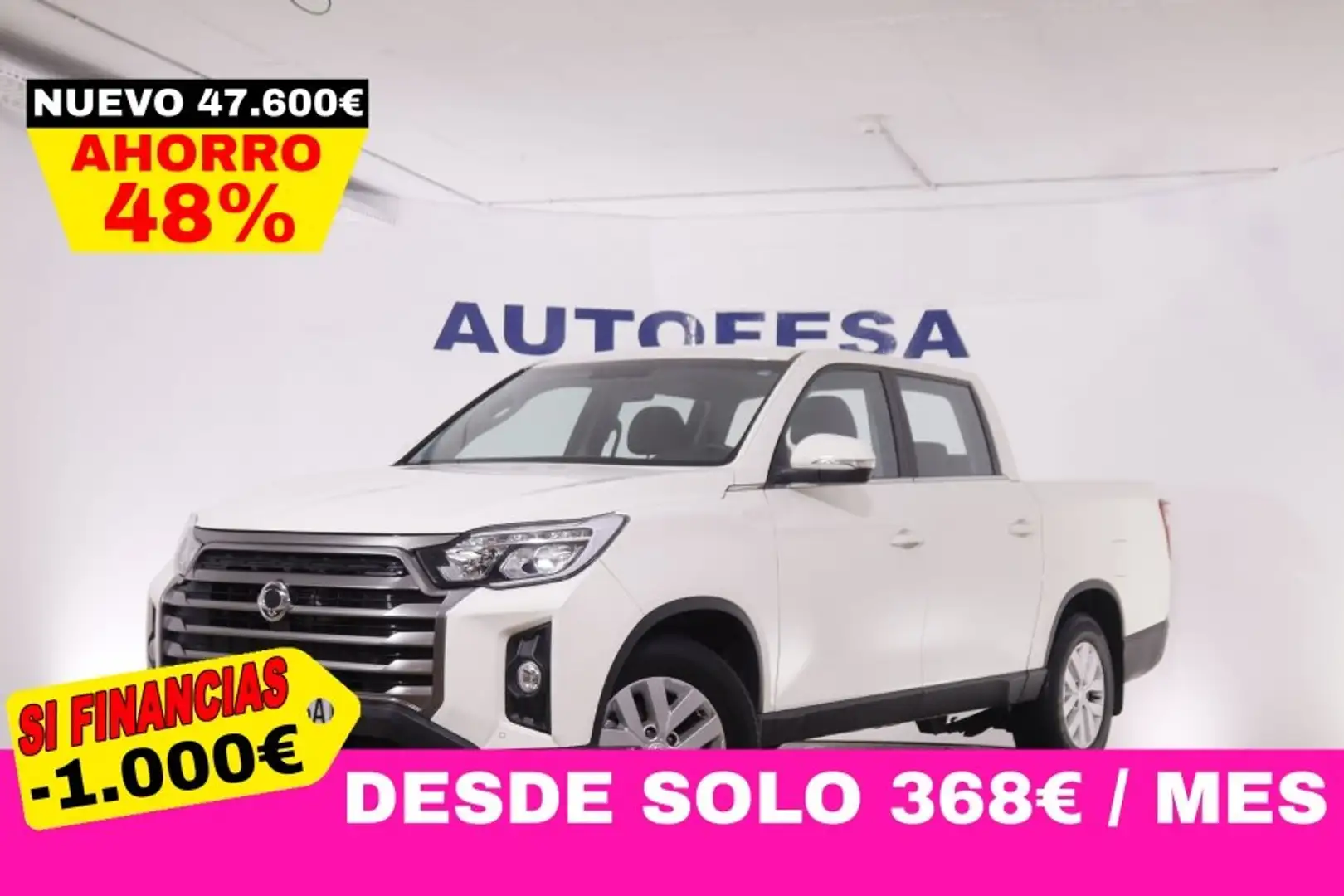 SsangYong Musso 2.2 SPORTS D 22DTR 4X4 DOBLE CABINA 202CV 5P # IVA Blanco - 1
