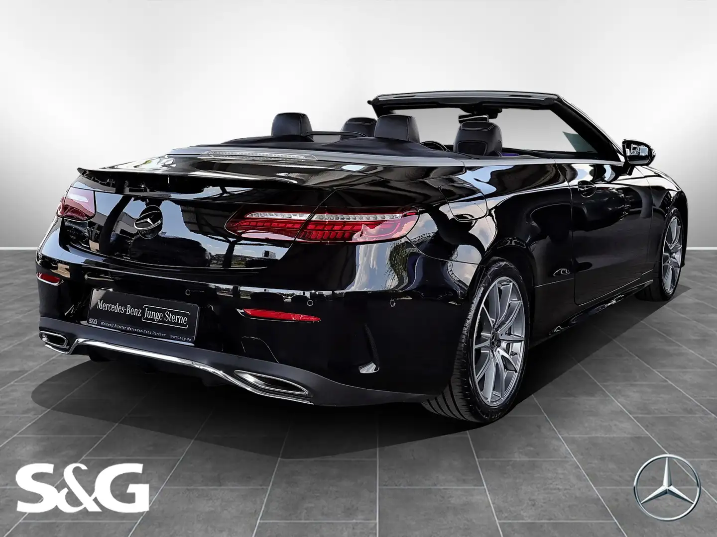 Mercedes-Benz E 450 4M Cabrio AMG DISTRONIC+BURMESTER+KAMERA Czarny - 2