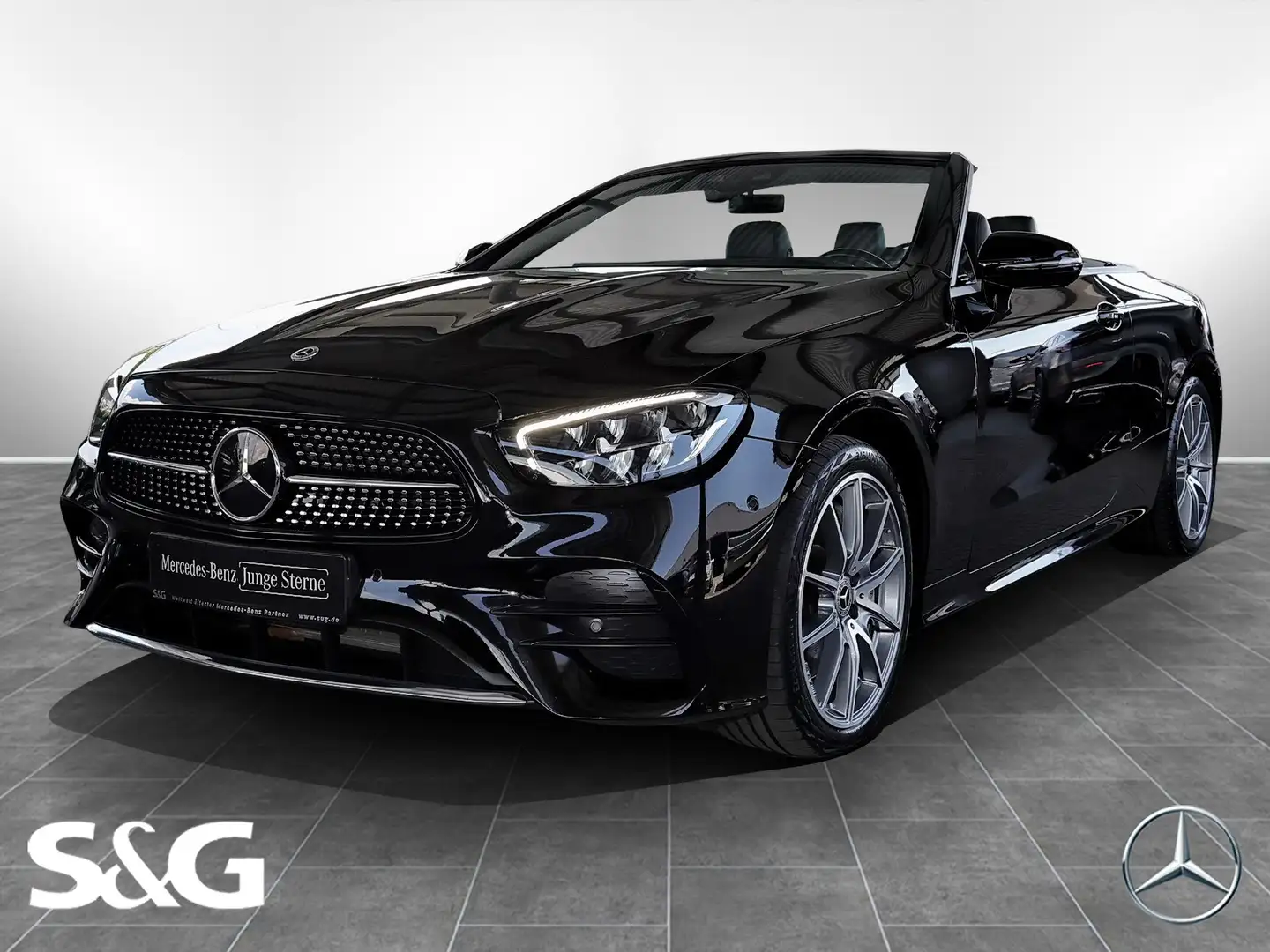 Mercedes-Benz E 450 4M Cabrio AMG DISTRONIC+BURMESTER+KAMERA Czarny - 1