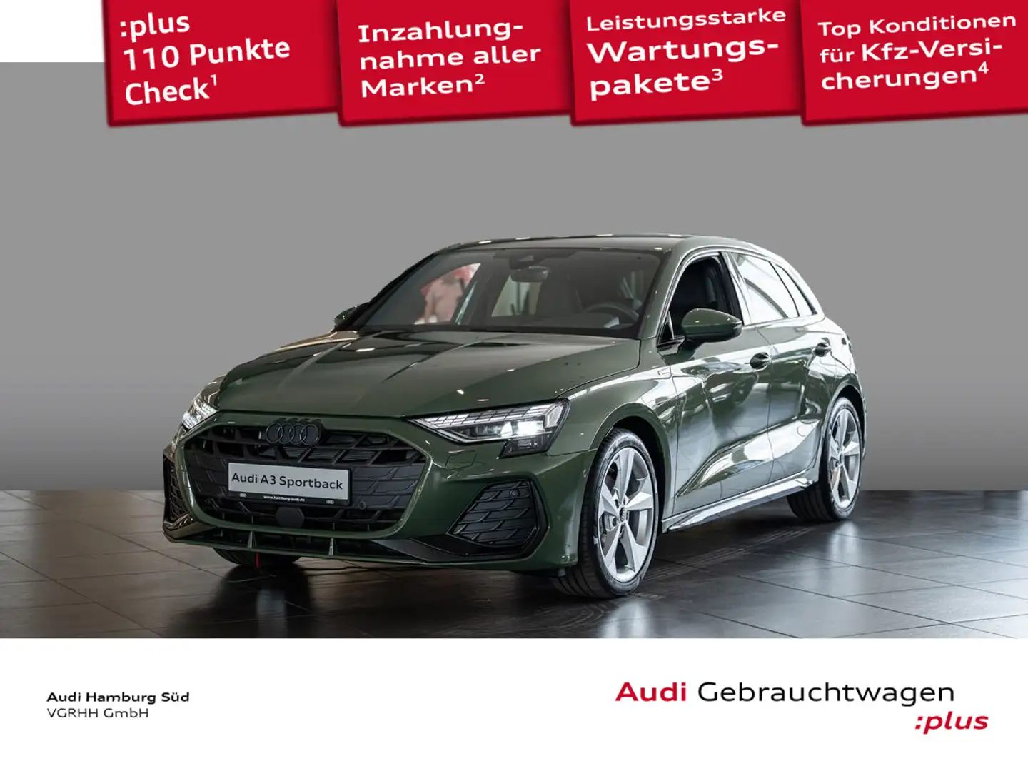 Audi A3 35 TDI 2xS LINE/SONOS/MATRIX/NAVI Grün - 1