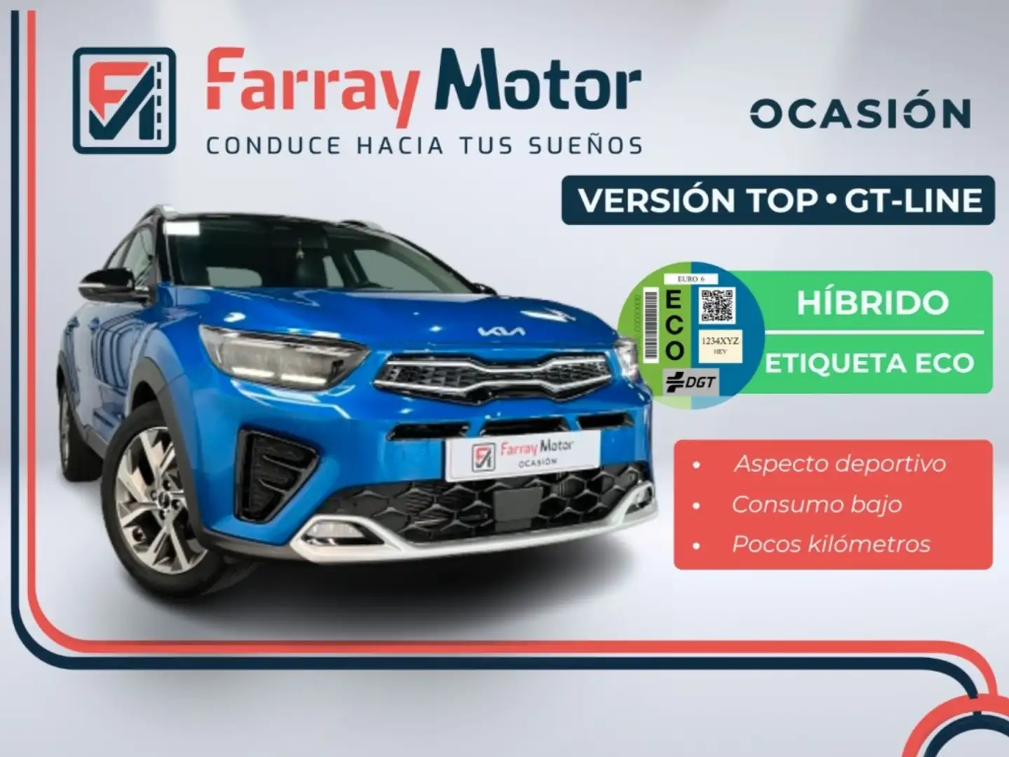 Kia Stonic 1.0 T-GDi MHEV GT Line 100 Bleu - 1