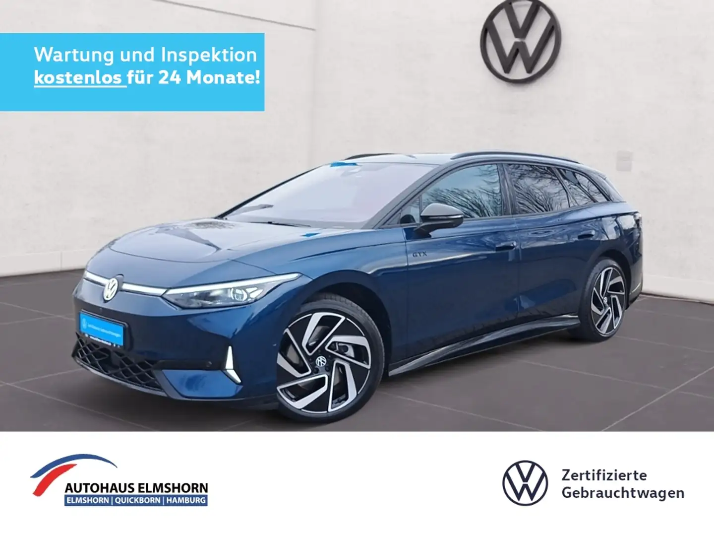 Volkswagen ID.7 Tourer GTX 4Motion AHK NAV APP 4xKAM HEAD ACC 20" Blau - 1