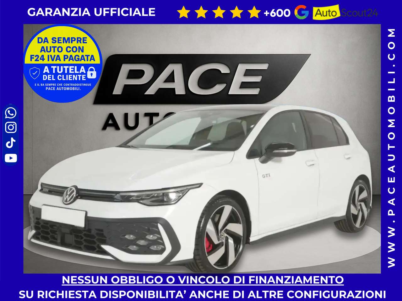 Volkswagen Golf GTI VIII.5 8.5 TETTO MATRIX PERFORMANCE BLACK PACK 18"