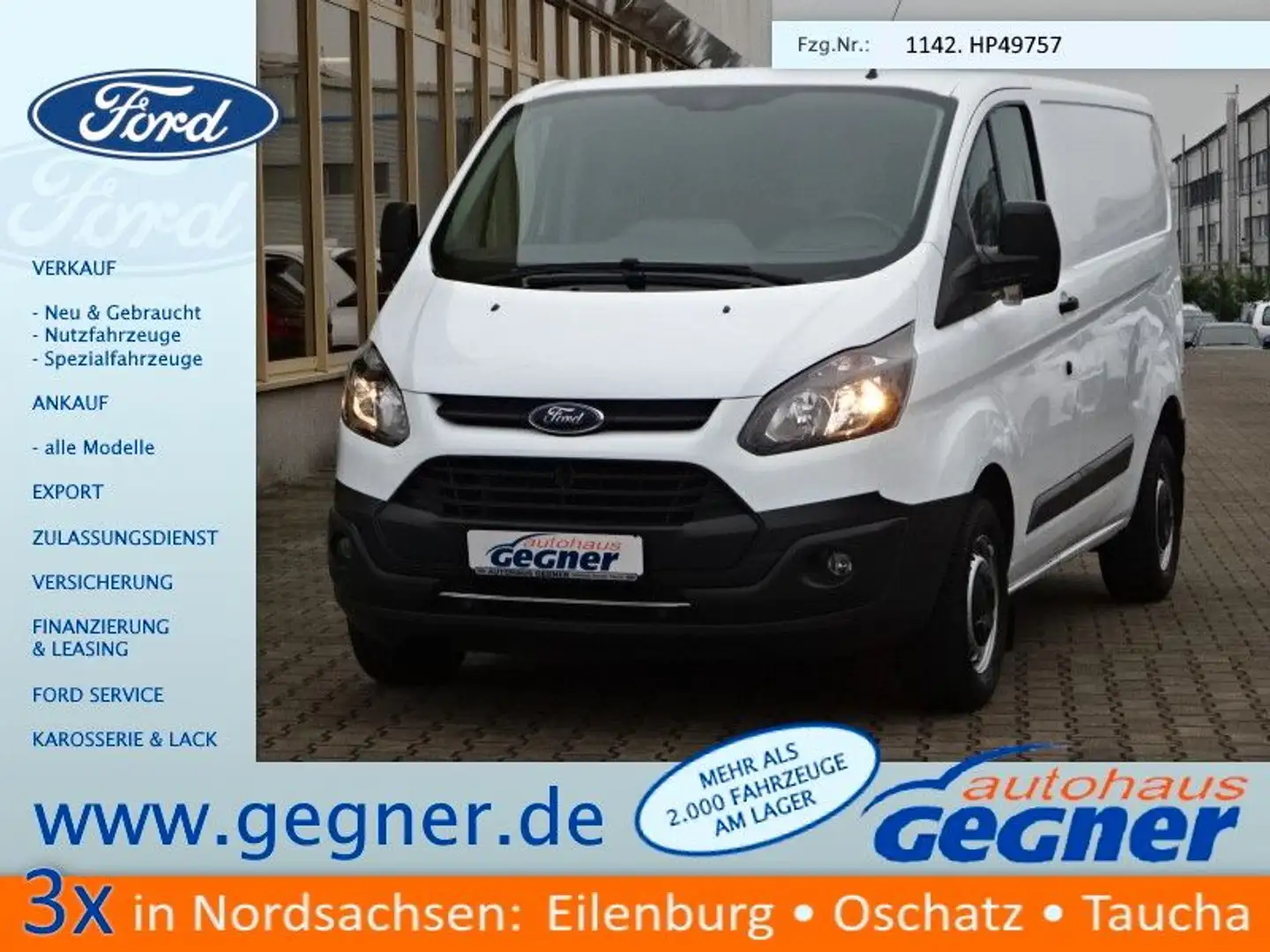 Ford Transit Custom Kasten 280 L1H1 105PS PPS Klima Weiß - 1