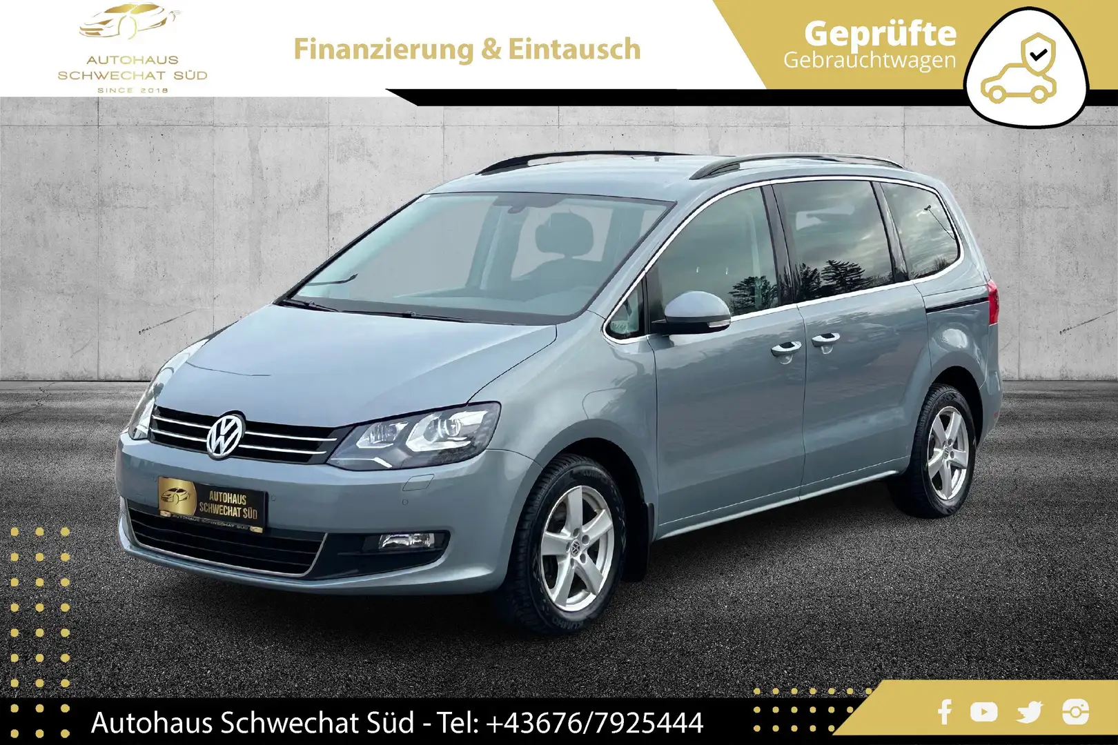 Volkswagen Sharan 2,0 TDI Comfortline BMT 4Motion Grau - 1
