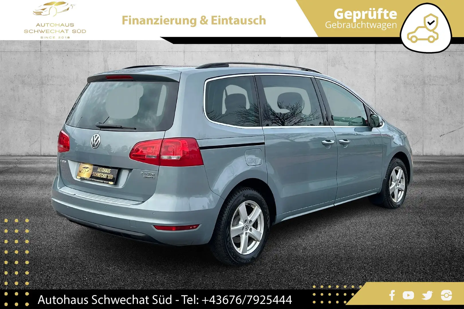 Volkswagen Sharan 2,0 TDI Comfortline BMT 4Motion Grau - 2