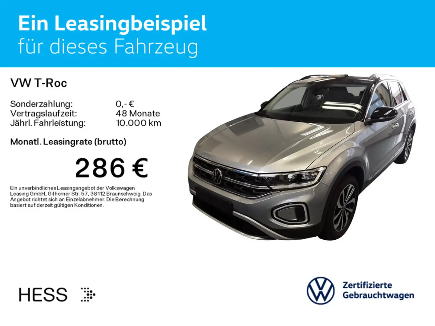 Volkswagen T-Roc T-ROC 1.5 TSI DSG STYLE*AHK*KAMERA*NAVI*LED*17ZO Argent - 2