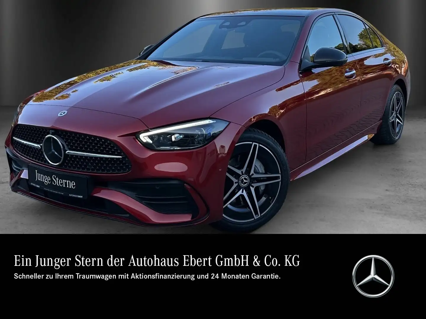 Mercedes-Benz C 300 C300e AMG Masage DISTRO Pano AHK Burm Memo KeyGo Rosso - 1