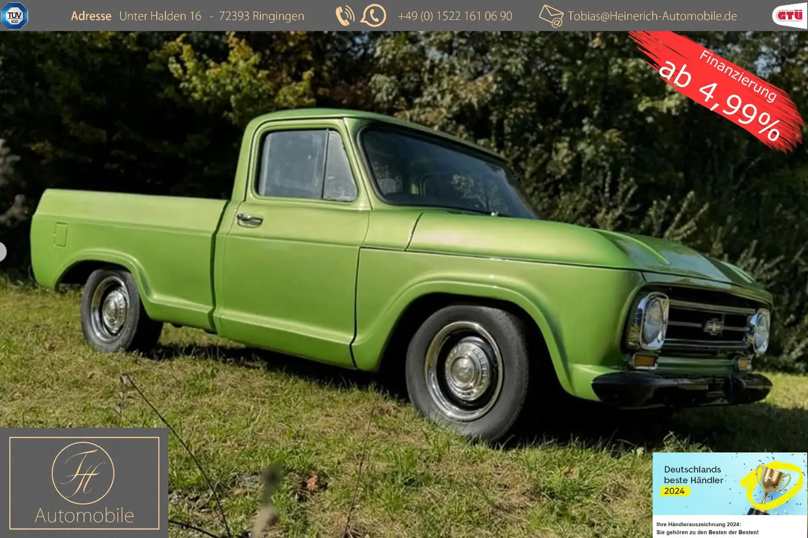 Chevrolet Pickup*C10*Oldtimer*Restauriert*R6*Handschalter Verde - 1