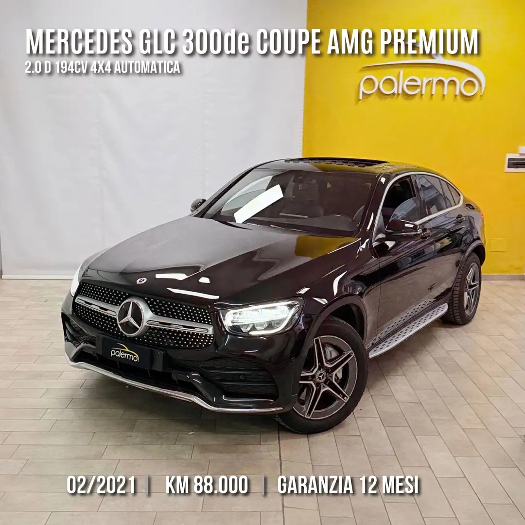 Mercedes-Benz GLC 300 GLC Coupe 300de Premium Plus 4matic TETTO APRIBILE Nero - 1