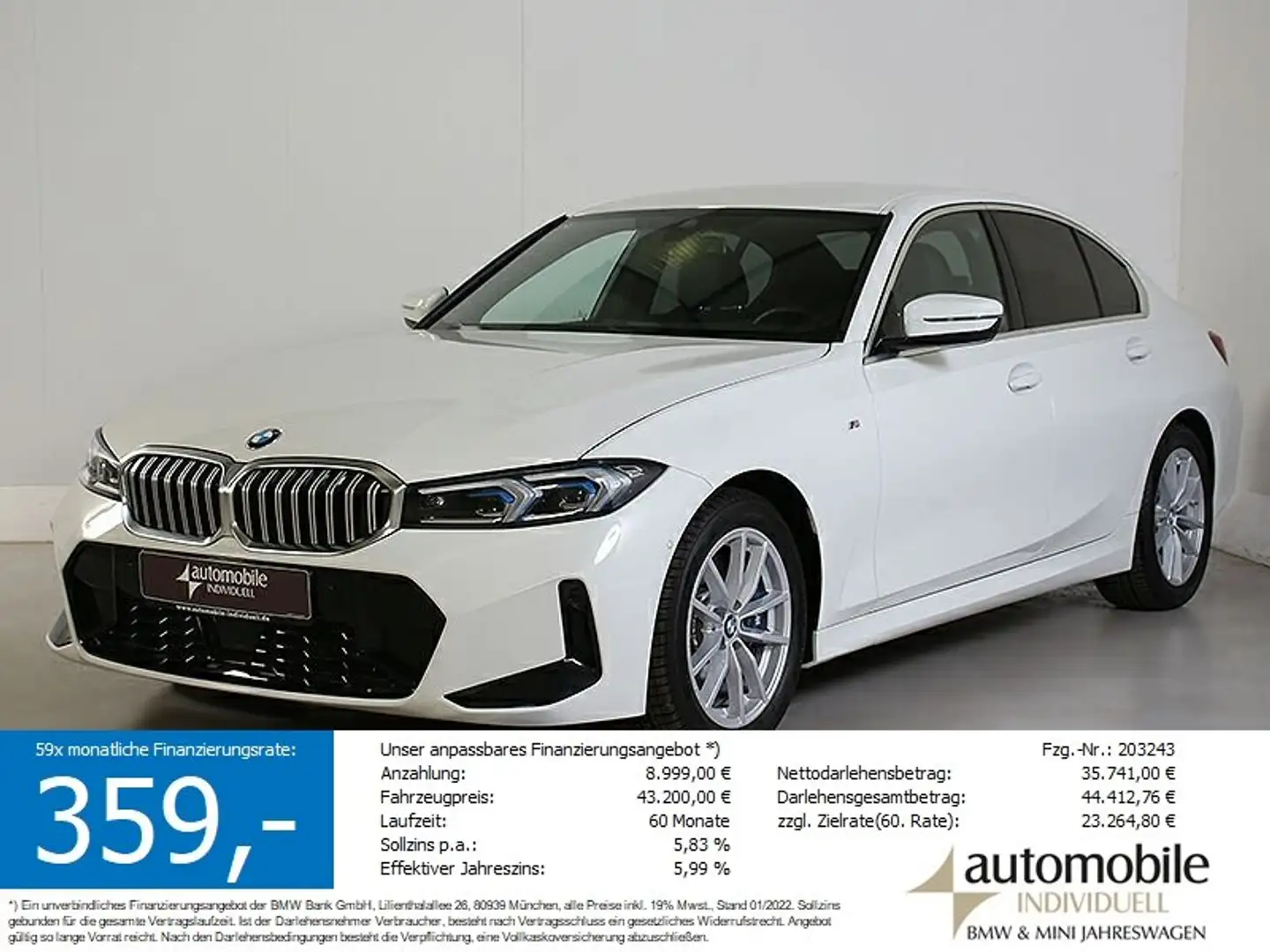 BMW 330 i A M Sportpaket LED DAB Hifi Parkassist Live Alb - 1