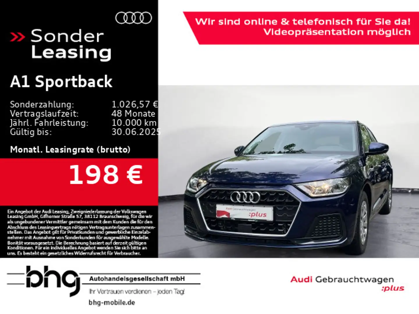 Audi A1 25 TFSI advanced MMI/Interface/EPH/ Blauw - 1